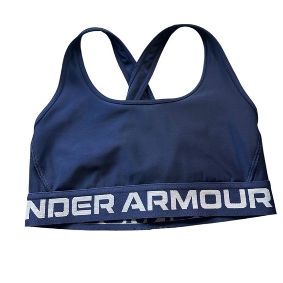 Under Armour Women’s Mid Cross Back Bra / Navy / Size Small - Picture 3 of 6
